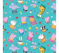 Danilo Promotions LTD Peppa Pig - Papel de regalo, 2 hojas y 2 etiquetas, papel de regalo de cumpleaños