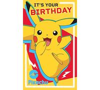 Danilo Promotions LTD Pokemon Tarjeta de Cumpleaños, Tarjeta de Cumpleaños para All, Pokemon all ages Tarjeta