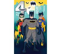 Danilo Promotions LTD Tarjeta de 4º cumpleaños, tarjeta de cumpleaños para 4º cumpleaños, tarjeta de cumpleaños Warner Bros, tarjeta oficial de Warner Bros