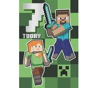 Danilo Promotions Ltd Tarjeta de 7º cumpleaños de Minecraft con hoja de calcomanías