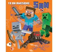 Danilo Promotions LTD Tarjeta de cumpleaños de Minecraft, tarjeta de feliz cumpleaños para hijo