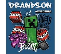 Danilo Promotions LTD Tarjeta de cumpleaños para nieto, tarjeta de cumpleaños para nieto, tarjeta de cumpleaños de Minecraft para nieto, tarjeta de cumpleaños para él, Minecraft