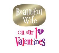 Danilo Promotions Ltd Tarjeta de San Valentín para esposa, tarjetas de San Valentín, primera tarjeta de San Valentín para esposa, tarjeta de San Valentín para esposa, esposa de San Valentín