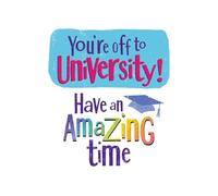 Danilo Promotions LTD Tarjeta You're Off to University, multicolor, 22,86 x 12,7 cm