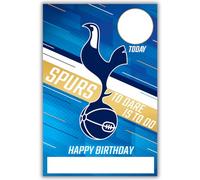 Danilo Promotions Ltd Tottenham Football Club - Tarjeta de cumpleaños con pegatinas para personalizar tu edad y nombre, color azul