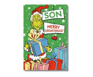 Danilo Promotions Official The Grinch - Tarjeta de Navidad para hijo, multicolor