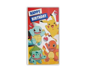 Danilo Promotions Tarjeta de cumpleaños oficial de Pokémon, feliz cumpleaños, multicolor, PK019, 210 x 290 mm