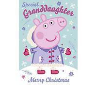 Danilo Promotions - Tarjeta de Navidad oficial de Peppa Pig para nieta, multicolor, PGX07