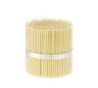 Danilovo 100 velas de cera de abeja blancas - Velas ortopédicas para oración, rituales, decoración de mesa de boda - no tóxicas, sin hollín - antigoteo, N100, altura: 16 cm, diámetro: 5,7 mm