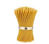 Danilovo 50 Velas de Cera Pura de Abejas - Velas Altas y Finas - Velas Decorativas para Oracion en la Iglesia, Decoración o Velas de Cumpleaños - 18,5 x 0,61 cm