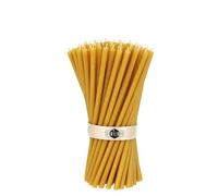 Danilovo 50 Velas de Cera Pura de Abejas - Velas Altas y Finas - Velas Decorativas para Oracion en la Iglesia, Decoración o Velas de Cumpleaños - 16,5 x 0,57 cm