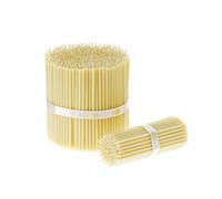 Danilovo 600 velas blancas de cera de abeja - Velas ortopédicas para oración, rituales, decoración de mesa de boda - no tóxicas, sin hollín - antigoteo, N120, altura: 15 cm, diámetro: 5,4 mm