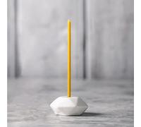 Danilovo - Candelabro de cerámica Hecho a Mano de Forma Puntiaguda, candelabro Estrecho, para decoración de salón, Color Blanco