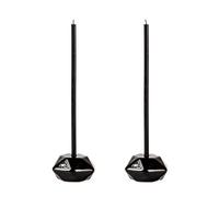 Danilovo Portavelas Decoración para Velas Finas - Portavelas de Cerámica Hecho a Mano - Portavelas Cónicos Resistentes para Candelero - Candelabros para Velas Finas - 2 Piezas - Negro