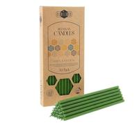 Danilovo Velas de cera de abeja 50 piezas (Verde) - Velas ortodoxas oración, rituales, decoración mesa - Sin hollín, sin goteo, mecha algodón (Altura 18,5 cm)