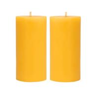 Danilovo Velas de Cera de Abeja Natural 100% Pura - Velas Decorativas Grandes para un Hogar Acogedor - Aroma a Cera de Abeja Natural que da Confort Diario (2 pz, 5x10 cm, 35 horas)
