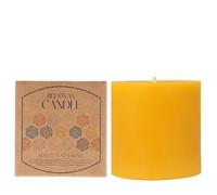 Danilovo Velas de Cera de Abeja Natural 100% Pura - Velas Decorativas Premium para un Hogar Acogedor - Aroma a Cera de Abeja Natural que da Confort Diario (1 pz, 7.5x7.5 cm, 50 horas)