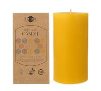 Danilovo Velas de Cera de Abeja Natural 100% Pura - Velas Decorativas Premium para un Hogar Acogedor - Aroma a Cera de Abeja Natural que da Confort Diario (1 pz, 7.5x15 cm, 100 horas)