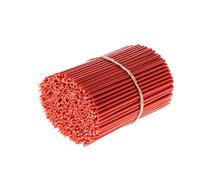 Danilovo Velas de Cera de Abeja (Rojo) - Velas Ortodoxas Para Oración, Rituales, de Decoración de Mesa, N80, Altura 18,5 cm, 200 Unidades
