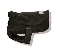 Danish Design Arnés Negro 2 en 1 Ultimate Impermeable y Resistente al Viento, Lavable a máquina, Abrigo para Perro/Cachorro, 70 cm