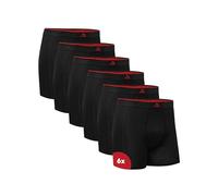 DANISH ENDURANCE 6 Pack Calzoncillos de Bambú para Hombre, con o Sin Bolsillo, Suaves y Elásticos, Negro Bolsillo, L