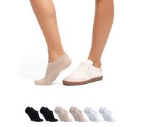 DANISH ENDURANCE 6 Pares Calcetines Invisibles para Hombre y Mujer (Multicolor (2x Beige, 2x Blanco, 2x Negro), 39-42)