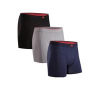 DANISH ENDURANCE Boxer de Bambú Hombre, 3 Pack MC (1xNegro/Rojo, 1xGris, 1xAzul Marino Azul) M