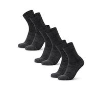 DANISH ENDURANCE Calcetines Antiampollas Senderismo de Lana Merino Ligeros, 3 Pack, Gris Oscuro, 43-47