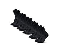 DANISH ENDURANCE Calcetines Antiampollas Senderismo de Lana Merino Ligeros, 5 Pack, Negro, 39-42