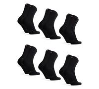 DANISH ENDURANCE Calcetines Casuales de Bambú, 6 Pack Negro 43-47