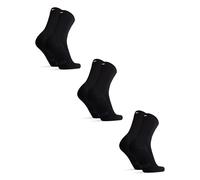 DANISH ENDURANCE Calcetines Casuales de Bambú Unisex, 3 Pack, Negro, 48-51