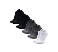 DANISH ENDURANCE Calcetines Cortos de Running, Calcetines Deportivos Antiampollas para el Verano, 3 o 5 Pares, Multicolor: 2 x Negro, 2 x Gris, 1 x Blanco, 43-47