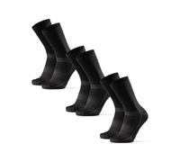 DANISH ENDURANCE Calcetines de Ciclismo Altos, Acolchados y Transpirables, Anti-ampollas, 3 y 5 Pack, Negro, 48-51