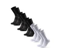DANISH ENDURANCE Calcetines de Ciclismo, Calcetines Deportivos Anti-Ampollas Hombre Acolchados y Transpirables, para Hombres y Mujeres, 3 y 5 Pack, Multicolor (3xnegro, 2xblanco/Negro), 43-47