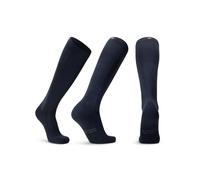DANISH ENDURANCE Calcetines de Compresión Algodón Orgánico, Mujer y Hombre, Deporte, Recuperación, 1 y 3 Pack, Azul Oscuro, 43-47