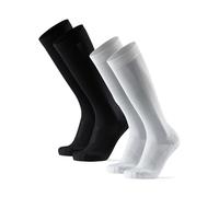 DANISH ENDURANCE Calcetines de Compresión Mujer y Hombre, 1 o 2 Pack, Multicolor: 1 X Negro, 1 X Blanco, 39-42