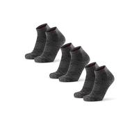 DANISH ENDURANCE Calcetines de Senderismo Tobilleros Unisex, 3 Pack, Gris, 35-38
