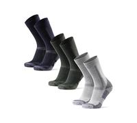 DANISH ENDURANCE Calcetines de Senderismo Unisex, 3 Pack, MC (1xVerde, 1xGris Claro, 1xAzul Marino), 48-51