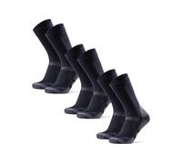 DANISH ENDURANCE Calcetines de Senderismo Unisex, Calcetines de Lana Merino con Acolchado Antiampollas, 3 o 5 Pack, Azul Oscuro, 39-42