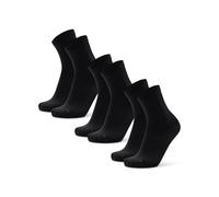 DANISH ENDURANCE Calcetines Deporte Hombre y Mujer, Media Caña, Pack de 3 y 5, 3 x Negro sólido, 35-38