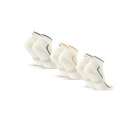 DANISH ENDURANCE Calcetines Deporte Hombre y Mujer Tobilleros - Algodon, Alcochados, 3 y 6 Pack Multicolor (1xBlanco Roto/Verde Oscuro, 1xBlanco Roto/Azul Marino, 1xBlanco Roto/Mostaza) 39-42
