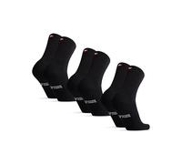 DANISH ENDURANCE Calcetines Deporte Tenis Unisex, 3 o 6 Pack, Negro, 39-42