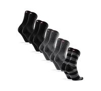 DANISH ENDURANCE Calcetines Lana Merino Clásicos Unisex, 3 o 5 Pack, Multicolor (2xNegro, 2xPuntos Grises, 1xRayas Grises), 43-47