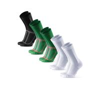 DANISH ENDURANCE Calcetines Running Altos, 3 y 5 Pack MC (1xNegro/Gris, 2xBlanco, 2xVerde) 39-42