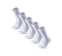 DANISH ENDURANCE Calcetines Running Altos, Anti Rozaduras, 3 o 5 Pack, Blanco, 43-47