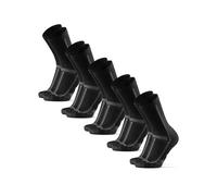 DANISH ENDURANCE Calcetines Running Altos, Anti Rozaduras, 3 o 5 Pack, Negro/Gris, 35-38