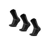 DANISH ENDURANCE Calcetines Running Altos, Anti Rozaduras, 3 o 5 Pack, Negro/Gris, 43-47