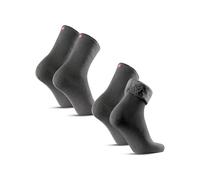 DANISH ENDURANCE Calcetines Térmicos y Acogedores para Invierno con Forro Polar Cálido para Hombres y Mujeres, 2 Pack, Gris, 43-47