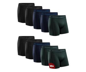 DANISH ENDURANCE Calzoncillos Hombre Boxer Algodon Premium, Pack de 3 y 10, MC (4X Negro, 3X Azul Melange, 3X Verde), 3XL