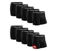 DANISH ENDURANCE Calzoncillos Hombre Boxer Algodon Premium, Pack de 3 y 10, Negro, 3XL
